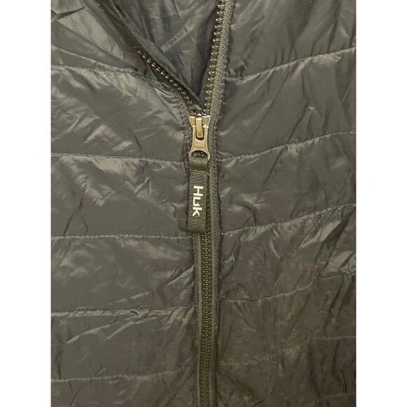 Huk Mens Lightweight Quilted Puffer Jacket Black XL Primaloft Insulated Hiking - Picture 5 of 10